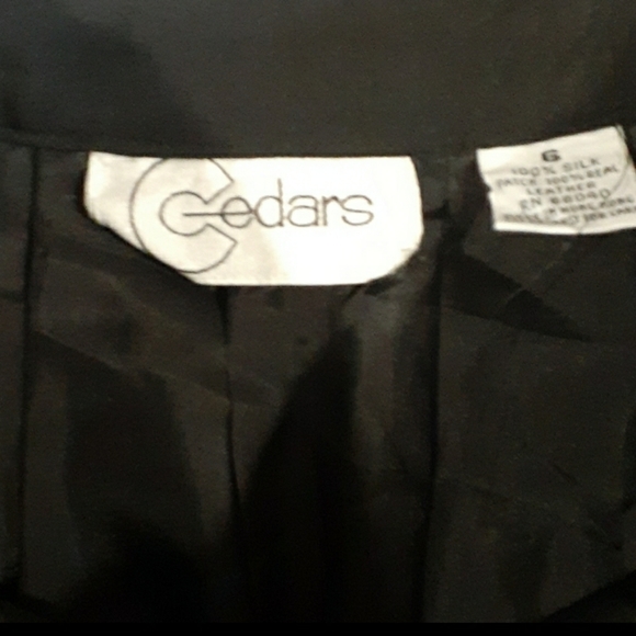 Vtg.Cedars black 100% silk skirt  size 6 - Picture 7 of 14